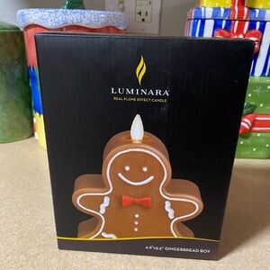 Luminara Gingerbread Boy flameless candle (gra-1)